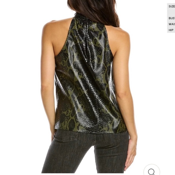 Ramy Brook Pam Embossed Faux-Leather Top - Picture 5 of 12